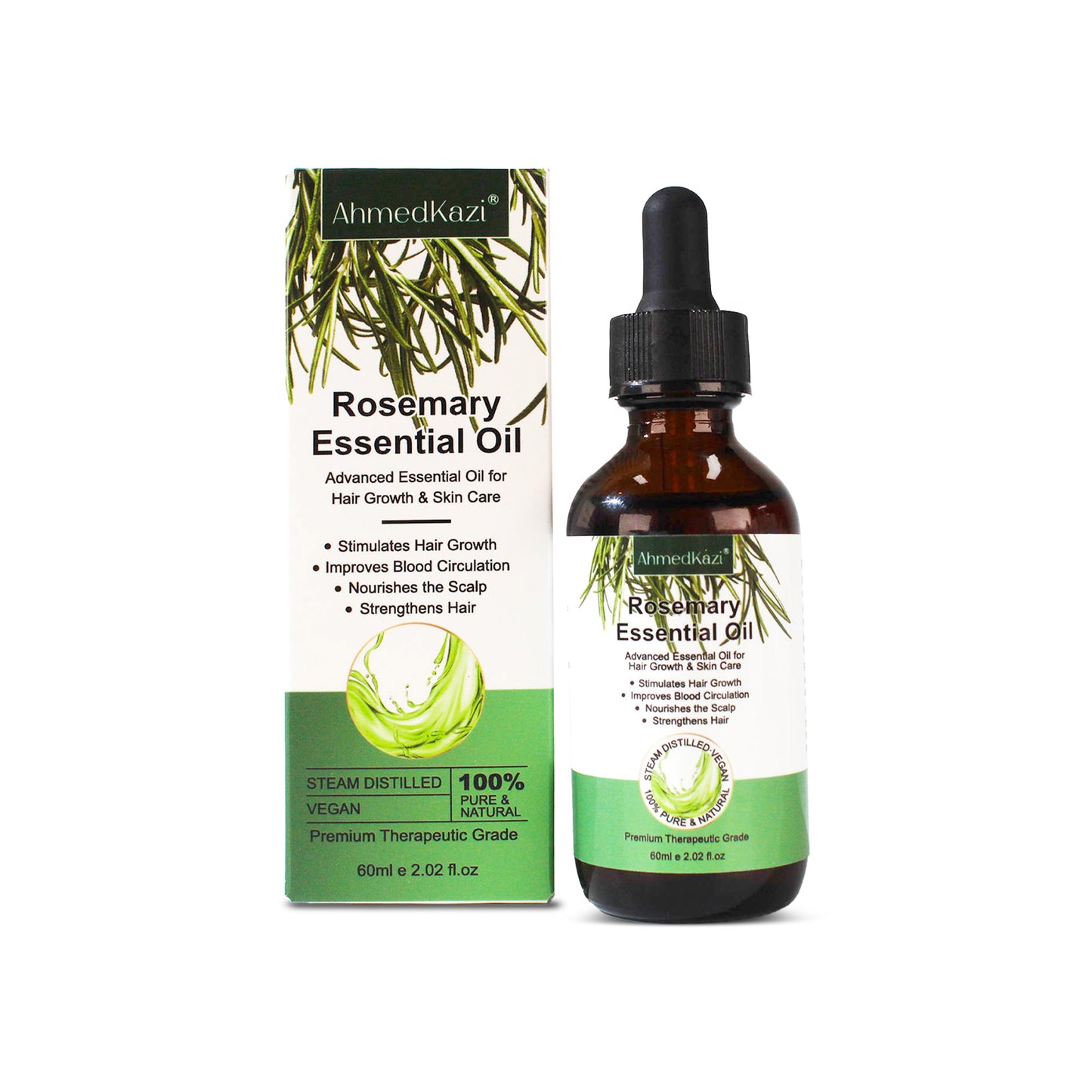 Rosemary Oil for Advanced Essential Oil for Hair Growth & Skin Care (60ml 2.02 Fl Oz),
