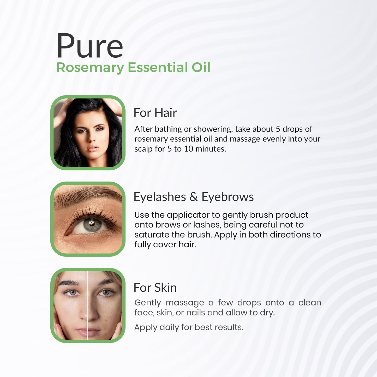 Rosemary Oil for Advanced Essential Oil for Hair Growth & Skin Care (60ml 2.02 Fl Oz),